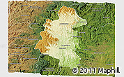 Physical Panoramic Map of Ifanadiana, satellite outside