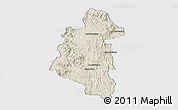 Shaded Relief Panoramic Map of Ifanadiana, cropped outside