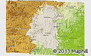 Shaded Relief Panoramic Map of Ifanadiana, physical outside