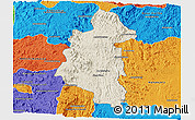 Shaded Relief Panoramic Map of Ifanadiana, political outside
