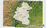 Shaded Relief Panoramic Map of Ifanadiana, satellite outside