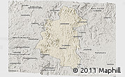 Shaded Relief Panoramic Map of Ifanadiana, semi-desaturated