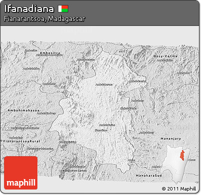 Silver Style Panoramic Map of Ifanadiana
