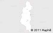 Silver Style Simple Map of Ifanadiana, cropped outside
