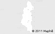 Silver Style Simple Map of Ifanadiana, single color outside