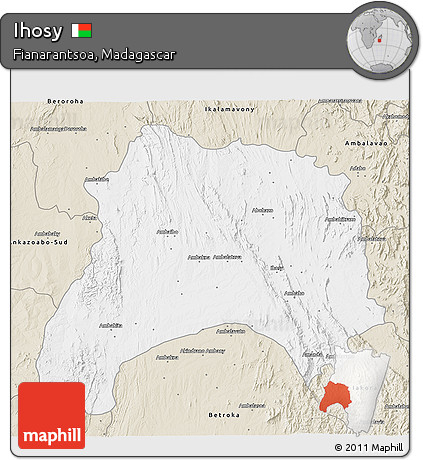 Classic Style 3D Map of Ihosy