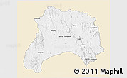 Classic Style 3D Map of Ihosy, single color outside
