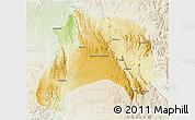 Physical 3D Map of Ihosy, lighten