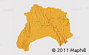 Political 3D Map of Ihosy, cropped outside