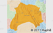 Political 3D Map of Ihosy, lighten