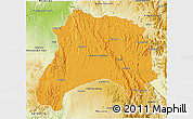 Political 3D Map of Ihosy, physical outside