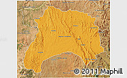 Political 3D Map of Ihosy, satellite outside
