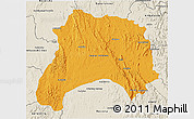 Political 3D Map of Ihosy, shaded relief outside