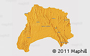 Political 3D Map of Ihosy, single color outside