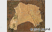 Satellite 3D Map of Ihosy, darken