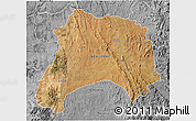 Satellite 3D Map of Ihosy, desaturated