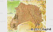 Satellite 3D Map of Ihosy, physical outside