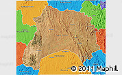 Satellite 3D Map of Ihosy, political outside