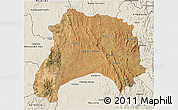Satellite 3D Map of Ihosy, shaded relief outside