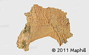 Satellite 3D Map of Ihosy, single color outside