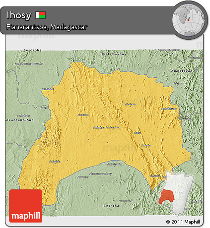Savanna Style 3D Map of Ihosy