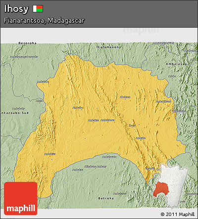 Savanna Style 3D Map of Ihosy