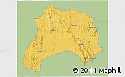 Savanna Style 3D Map of Ihosy, single color outside