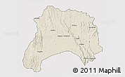 Shaded Relief 3D Map of Ihosy, cropped outside