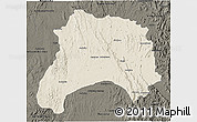 Shaded Relief 3D Map of Ihosy, darken