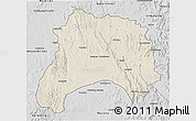 Shaded Relief 3D Map of Ihosy, desaturated