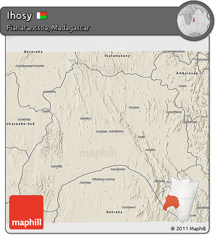 Shaded Relief 3D Map of Ihosy