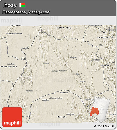 Shaded Relief 3D Map of Ihosy