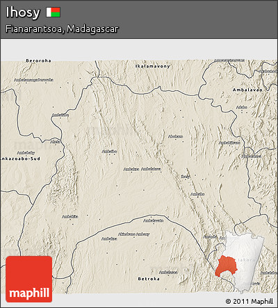 Shaded Relief 3D Map of Ihosy