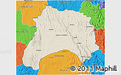 Shaded Relief 3D Map of Ihosy, political outside