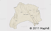 Shaded Relief 3D Map of Ihosy, single color outside