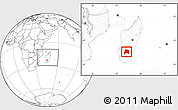 Blank Location Map of Ihosy, within the entire country