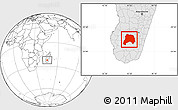 Blank Location Map of Ihosy, highlighted country