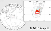 Blank Location Map of Ihosy, highlighted parent region