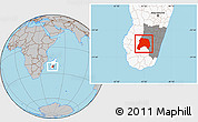 Gray Location Map of Ihosy, highlighted country, highlighted parent region