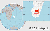 Gray Location Map of Ihosy, highlighted country