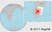 Gray Location Map of Ihosy, highlighted parent region