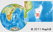 Physical Location Map of Ihosy, highlighted country, within the entire country