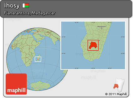 Savanna Style Location Map of Ihosy