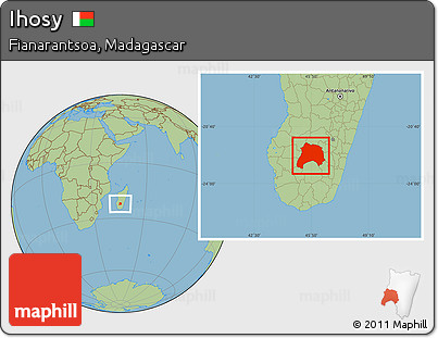 Savanna Style Location Map of Ihosy