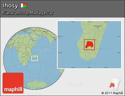 Savanna Style Location Map of Ihosy