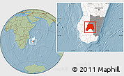 Savanna Style Location Map of Ihosy, highlighted country, highlighted parent region, hill shading