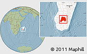 Savanna Style Location Map of Ihosy, highlighted country, hill shading