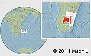Savanna Style Location Map of Ihosy, highlighted parent region, hill shading
