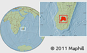 Savanna Style Location Map of Ihosy, hill shading