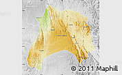 Physical Map of Ihosy, lighten, desaturated
